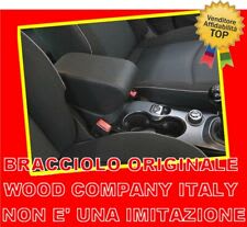 bracciolo REGOLABILE per Fiat 500X nero CUCITURE BIANCHE originale Wood  Company