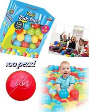 40 PEZZI GIOCO PALLINE MORBIDE PLASTICA COLORATE PISCINA MARE BOX