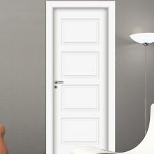 Porta porte scorrevole scomparsa interno muro da 70x210 rovere sbiancato  con serratura : : Fai da te