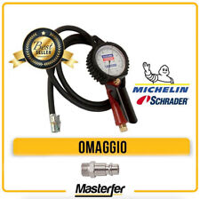 SCHRADER - PISTOLA APPROVATA MICHELIN PROFESSIONALE PRESSIONE PNEUMATICI  0,7-11 BAR MANOMETRO Ø80MM TUBO 1,5MT, Prezzi e Offerte