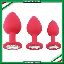 DILDO KIT PLUG ANALE SILICONE MEDICALE DILATATORE ANO BUTT PIETRA intimo  sexy