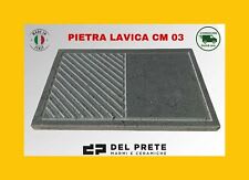 PIASTRA OLLARE PIETRA LAVICA PER BARBECUE 60X40x3 cm GAS LEGNA CUCINA 3CM  CARNE