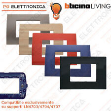 BTicino Livinglight Placca, 4 Moduli, Forma Rettangolare, Grigio Tech :  : Fai da te