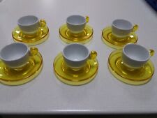 SET 2 TAZZINE CAFFE' C/PIATTINO 'GOCCE' Guzzini, col. Grigio cielo