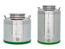 BELVIVERE - Contenitore per olio in acciaio inox saldato 30/50 lt