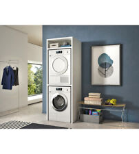 Mobile lavanderia a colonna porta lavatrice e asciugatrice Lignum