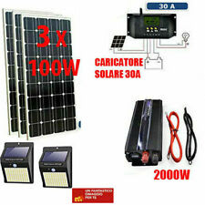 KIT FOTOVOLTAICO 3KW GIORNALIERO INVERTER 5000W PANNELLO ENERGIA SOLARE 300W