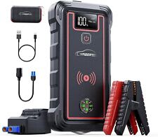 BRPOM Avviatore Batteria Auto, 4000A 26800mAh Avviatore di Emergenza per  Auto/Moto, (Motori Fino a ALL Gas o 10.0L Diesel) Torcia a LED,Porta USB da  per Smartphone (4000A) 