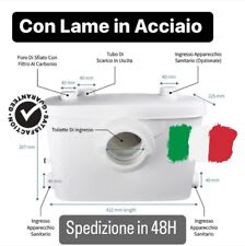 HOCANFLO 500W Trituratore WC Pompa Maceratore silenzioso con filtro a  carbone e pannello di servizio rimovibile : : Fai da te