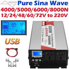 Inverter Onda Sinusoidale Pura 4000w 8000w 24v 220v Convertitore Invertitore