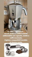 Bialetti mokona, macchina caffè espresso, sistema aperto (per macinato