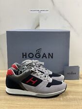 Hogan Sneakers H321 Uomo Pelle Tela Camoscio Blu Scuro H Flock Prezzo 360,00