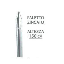 10x PALETTO A T 30x30x3 H. 200 cm IN FERRO zincato a norma PALO