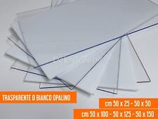 Vetro Sintetico Pretagliato Liscio Bianco Opalino 100x100cm da 5mm  Termoformabile