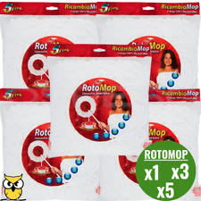 3 PZ RICAMBIO SINGOLO ROTOMOP MOCIO MICROFIBRA ROTO MOP SUPER FIVE X5