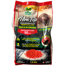 GRANO FORTE 1,5kg VELENO TOPI RATTI TOPICIDA RATTICIDA VELENO ESCA TOPO 1,5  KG