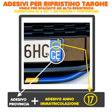 Targhe Storiche Replica Targa Prova in Alluminio Catarifrangente ed in  Rilievo (P Adesiva) : : Auto e Moto