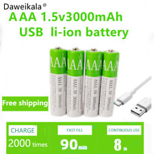 SZEMPTY Batterie ricaricabili al litio AAA, 1,5 V, USB, agli ioni