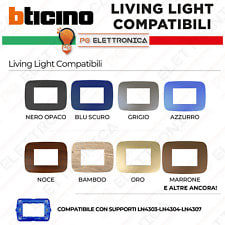 BTicino Livinglight Placca, 4 Moduli, Forma Rettangolare, Grigio Tech :  : Fai da te