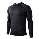 HUGE SPORTS Maglie Termiche da Uomo Invernale Biancheria Intima a Maniche  Lunghe ad Asciugatura Rapida per Corsa Ciclismo Sci Bianco S : :  Moda