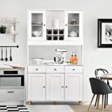 DecHome Mobile Buffet Dispensa Cucina e Legno Ante Cassetti Vani Aperti  835D60