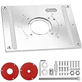 Set di Piastra Fresatrice Da Banco in Alluminio, Piastre per Fresatura con  Router Lift, Accessori per Fresatrice per La Lavorazione Del Legno :  : Fai da te