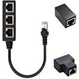 Zuroki Sdoppiatore Ethernet, Splitter Ethernet Switch Ethernet 2 Porte,  Adattatore Cavo Ethernet RJ45 Femmina Femmina Sdoppiatore Rete Lan(2