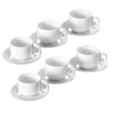 Set di 6 Tazzine da Caffè Espresso Colorate - Con Piattini - Ceramica  Colorate - Lavabile in Lavastoviglie - 70ml - Impilabili : : Casa  e cucina