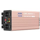 EDECOA Inverter 12v 230v Onda Pura 2500w con Telecomando Convertitore per  roulotte 2500w Transformatore di Tension Onda Pura Invertitore di corriente  