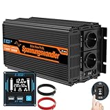 1500W/3000W Inverter 12v 220v Onda Pura Invertitore di Potenza 12v 220V/230V  Trasformatore di Potenza Convertitore - Telecomando & USB & EU Presa per  Auto Camper Barca : : Elettronica