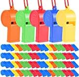 Vicloon Fischietti in Plastica, 20Pcs Fischietto con Cordino