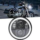 PARABOLA FARO FANALE ANTERIORE OMOLOGATO 7 SUPERLIGHT MULTIFUNZIONE LED  PER MOTO