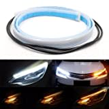 2X STRISCE STRIP LED LUCI DIURNE DRL + FRECCE DINAMICHE SEQUENZIALI AUTO  MOTO