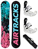 SNOWBOARD SET AIRTRACKS TAVOLA STEEZY WIDE UOMO+ATTACCHI MASTER+SACCA/NUOVI