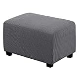 Rettangolare Copri Pouf, Elasticizzato Fodera per Pouf in Tessuto Jacquard  Copertura Dell'Ottomano Morbido Elastico Fodera per Pouf Lavabile Copri