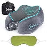 Cuscino da viaggio - Cuscino di supporto per il collo in memory foam,  pacchetto rapido compatto e leggero di lusso per il campeggio, per dormire