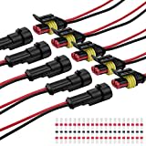 Connettori Elettrici Rapidi, 12 Pezzi Connettore a Spina per Auto, Spina Connettore  Cavo a 2 Pin, Connettore Morsetti Elettrici Rapidi, per Cavi Elettrici Filo  Elettrico 18-22AWG Terminali Connettore : : Fai da te