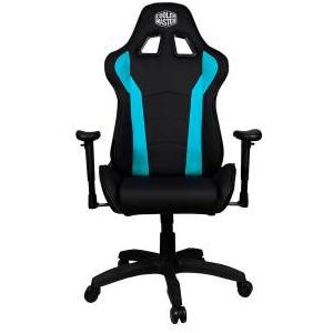 Sedia Gaming LAUDA, Cuscino Lombare e Cervicale, in Pelle Nero/Blu 