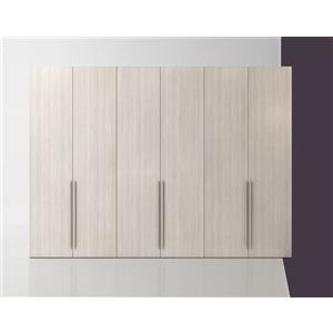 Armadio 2 ante scorrevoli Cortina Gihome ® 200 rovere scuro e nero lucido