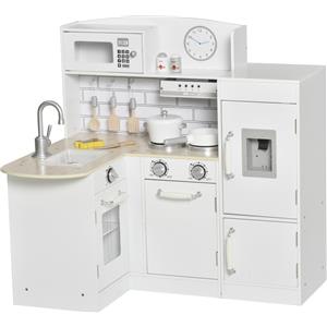 DecHome Cucina Giocattolo in Legno di Pino Playset per Bambini da