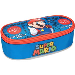 Astuccio Rettangolare 1 Zip Super Mario Bross portapenne matite