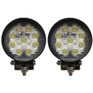 2 x FARO SUPPLEMENTARE PROFONDITA AUTO FUORISTRADA 12V 18W 6 LED  RETTANGOLARE