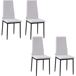 Homewell Set di 6 sedie da sala da pranzo, ergonomiche con telaio in  acciaio, moderne sedie da ristorante, semplice ed elegante, set familiare (6,  grigio e bianco) : : Casa e cucina