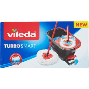 5 Testine di Ricambio per Vileda Spin Turbo/Turbo Smart, Ricariche per Mop  in Microfibra Compatibili con Vileda Turbo Mop 1 Tank, con 1 base rotante e  1 manico per Mop : 