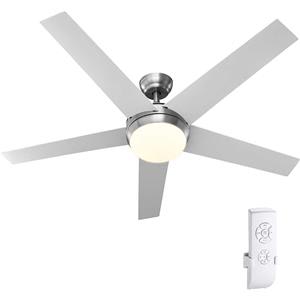 Ventilatore da Soffitto con 5 Pale e Lampada Ø130cm 3 Velocità