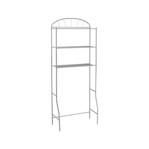 Scaffale da bagno sopra Wc water salvaspazio 3 mensole ripiani in metallo  organizer mobile-White