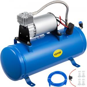 12V/24V Tromba Ad Aria Doppia Cromo 130db con Compressore 150psi 6L Auto  Camion 